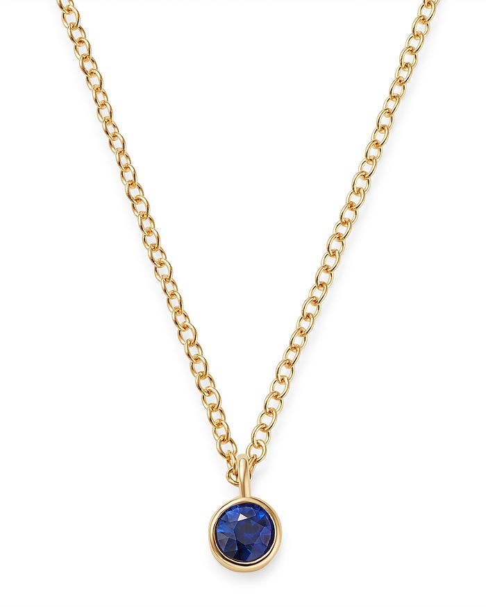 Zoë Chicco 14k Yellow Gold Blue Sapphire Drop Choker Adjustable Necklace, 14-16 In Blue/gold
