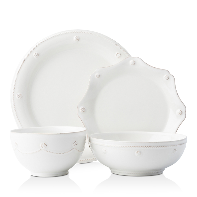 Juliska 4-piece Berry Thread Whitewash Dinnerware Place Setting In Whitewash