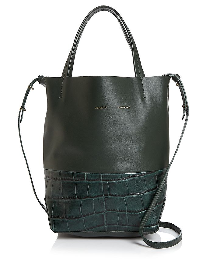 Alice.d Small Croc-embossed Leather Tote - 100% Exclusive In Green