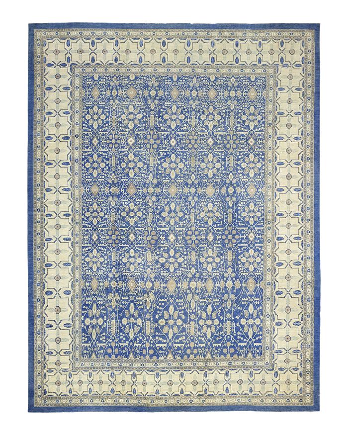 Bloomingdale's Solo Rugs Oushak 2 Hand-knotted Area Rug, 13' 10 X 18' 7 In Blue