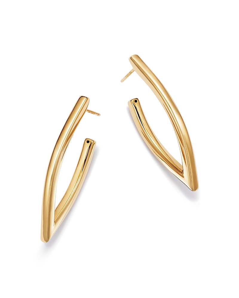 Bloomingdale's Fine Collection V-Shape Hoop Earrings in 14K Yellow Gold