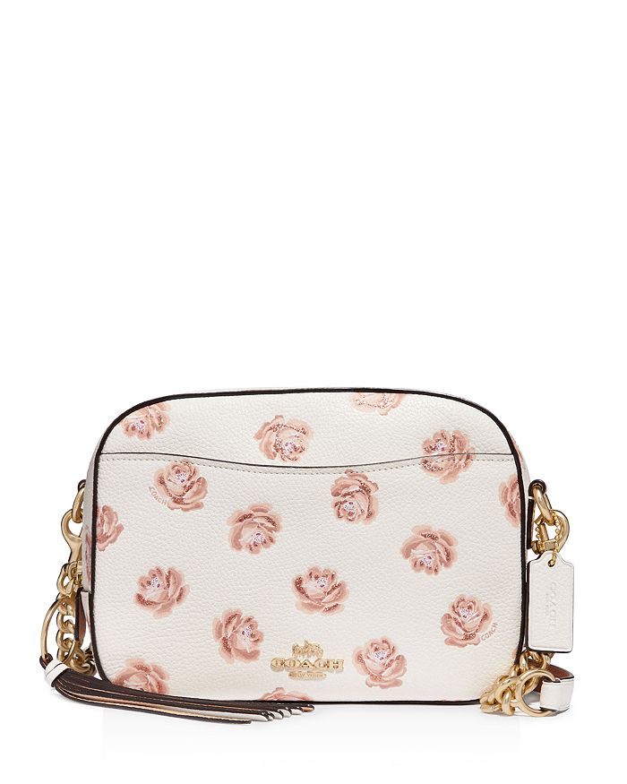 COACH Rose Print Leather Camera Bag Bloomingdale s