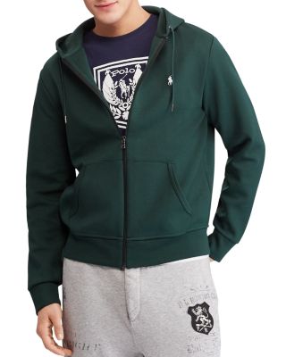double knit full zip hoodie polo