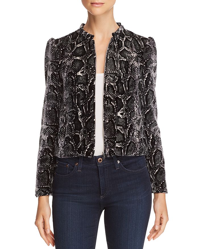Rebecca taylor snake deals print velvet jacket