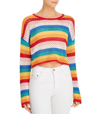 rainbow crochet sweater