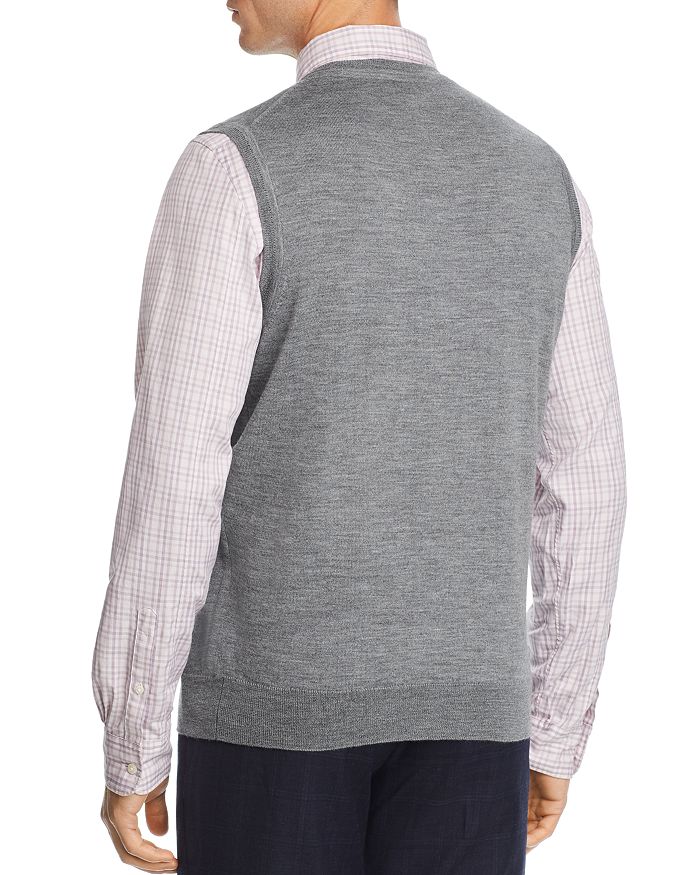 Shop The Men's Store At Bloomingdale's V-neck Merino Wool Vest - 100% Exclusive In Medium Gray