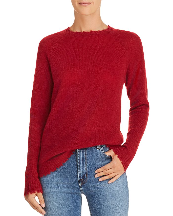 Minnie Rose Distressed Cashmere Sweater Bloomingdale s