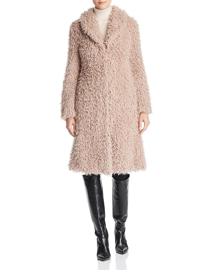 Unreal Fur De La Cream Faux Shearling Coat Bloomingdale s