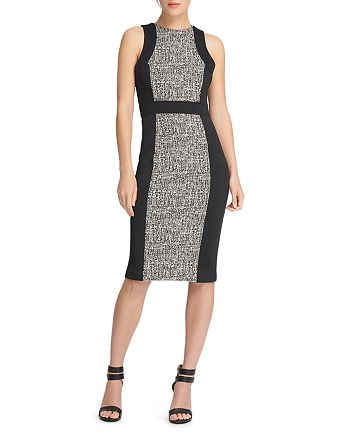 Donna Karan Color-Block Tweed Dress | Bloomingdale's