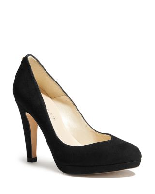 Suede Platform High-Heel Court Pumps 