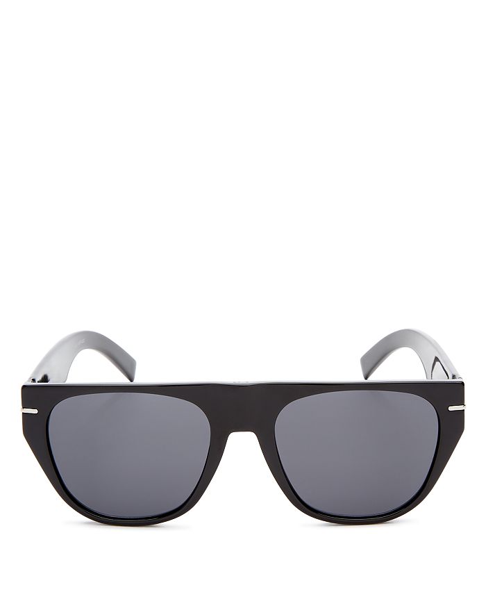 Dior Homme Men's Black Tie Flat Top Square Sunglasses, 62mm In Black/ Gray