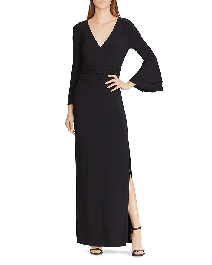 Ralph Lauren Jersey Flutter Sleeve Gown Bloomingdale s