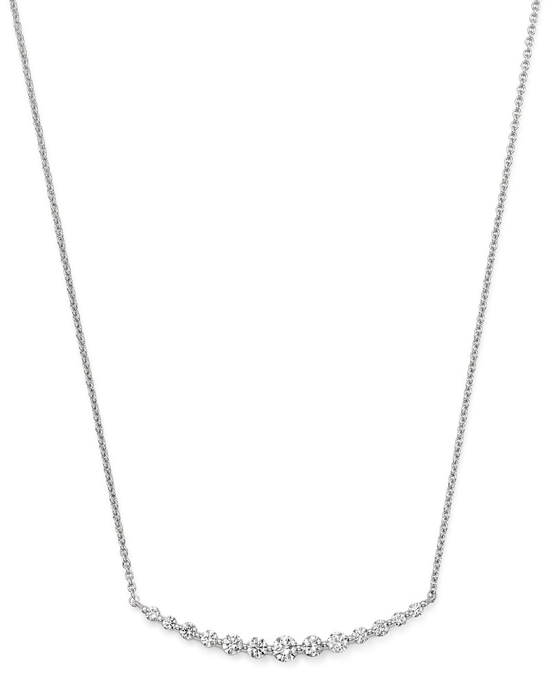 Bloomingdale's Fine Collection Diamond Bar Necklace in 14K White Gold, 0.30 tcw