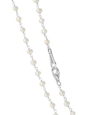 Sterling Silver Luna Cultured Freshwater Pearl Strand Necklace, 36"