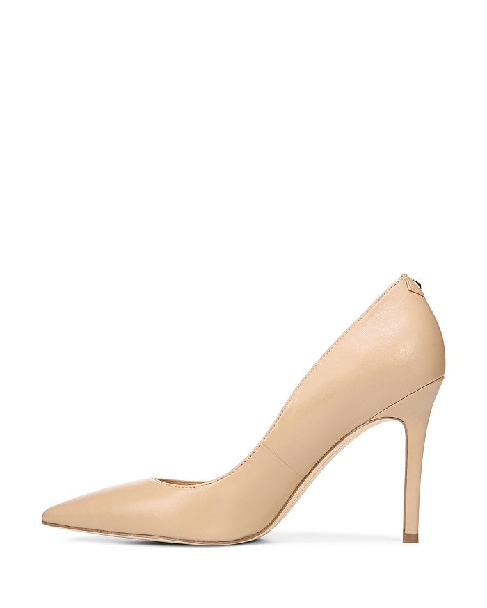 Shop Sam Edelman Women's Hazel Pointed Toe High-heel Pumps In Soft Beige Leather