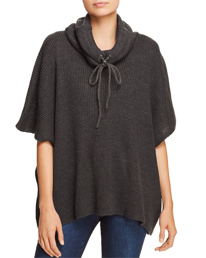 Aqua Cowl-neck Poncho - 100% Exclusive In Charcoal Gray