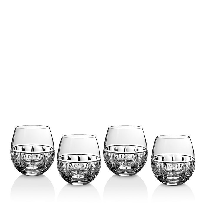 Waterford Crystal Stemless Wine Glasses, PAIR