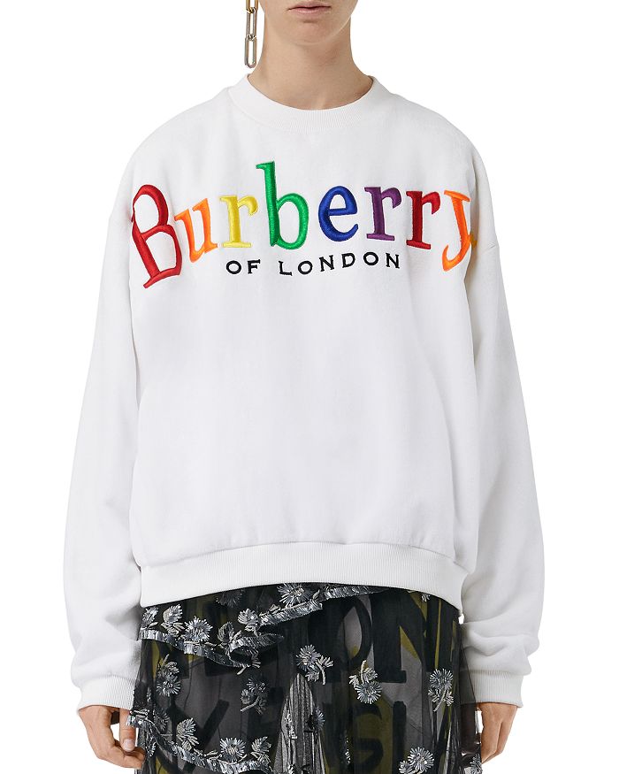 Burberry embroidered logo hotsell sweatshirt
