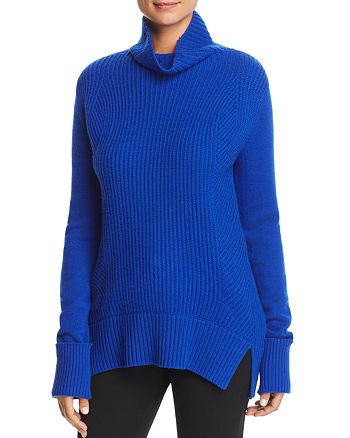 Elie Tahari Tamaya Ribbed Cowl-Neck Sweater | Bloomingdale's