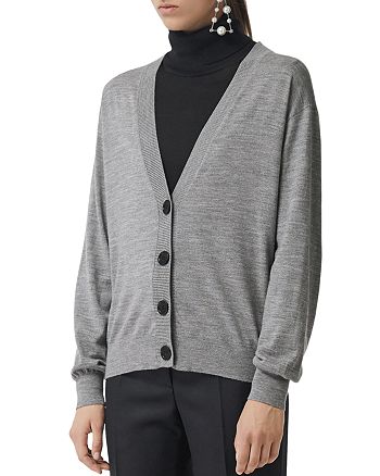 Burberry Dornoch Elbow Patch Cardigan | Bloomingdale's