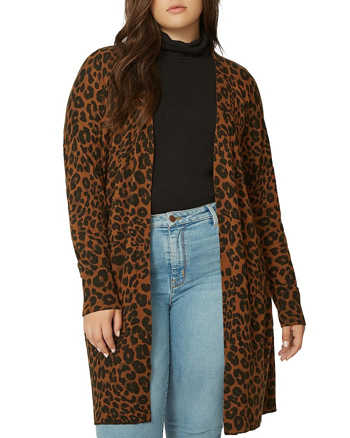 Sanctuary Curve Lenox Leopard Print Open Cardigan Bloomingdale s
