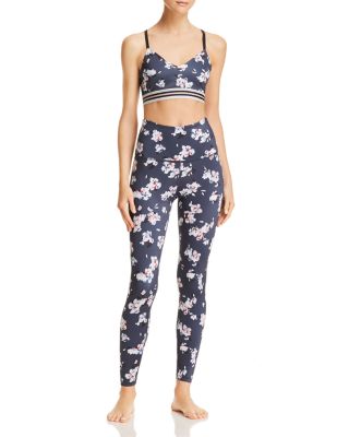 floral print sports bra