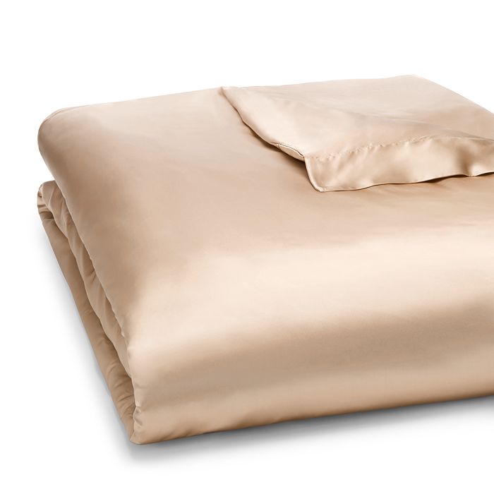 Gingerlily Silk Solid Duvet Cover, Queen In Nude
