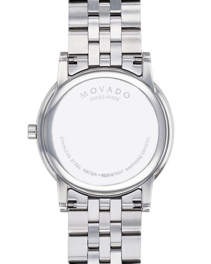 Shop Movado Museum Classic Stainless Steel Watch, 40mm In Black/silver