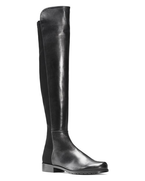 stuart weitzman 5050 boot suede vs leather