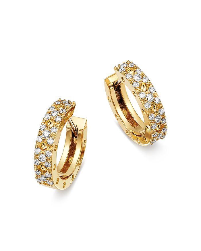 Roberto Coin 18k Yellow Gold Symphony Pois Moi Diamond Earrings In White/gold