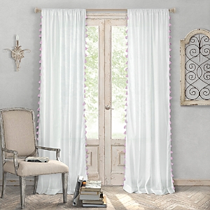 Elrene Home Fashions Bianca Tassel Curtain Panel, 52 X 84 In Blush