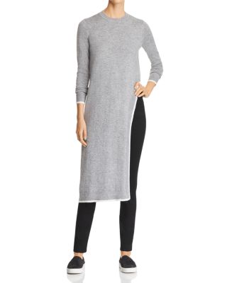 Marled Side-Slit Tunic Sweater 
