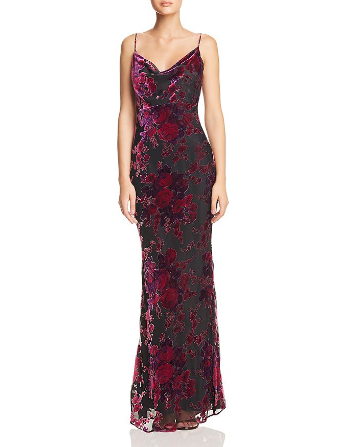 LIKELY Midori Floral Velvet Burnout Gown | Bloomingdale's