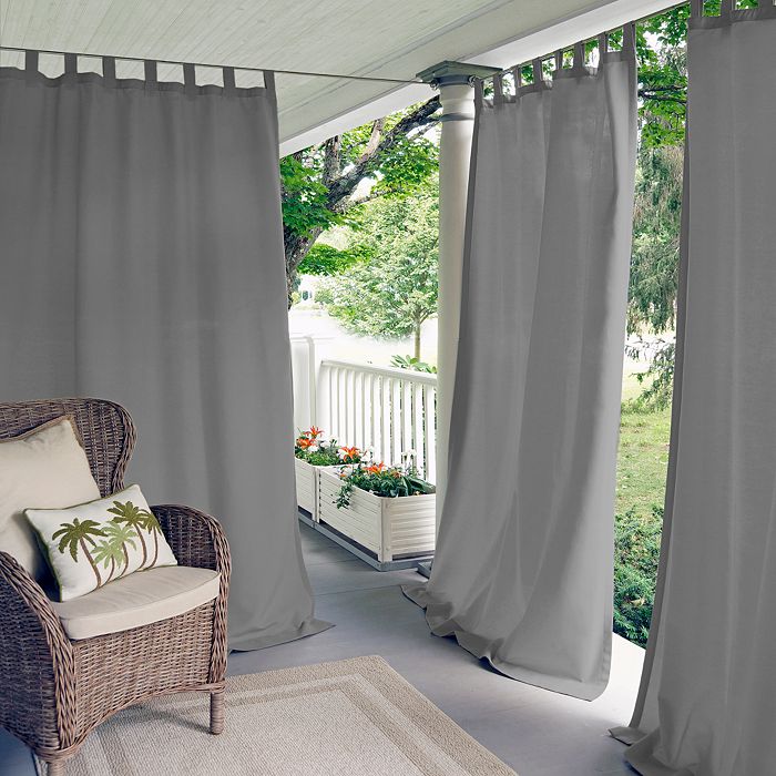 Elrene Home Fashions Matine Indoor/outdoor Window Panel, 52 X 108 In Gray