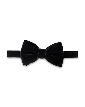 Shop Eton Velvet Silk Bow Tie In Black
