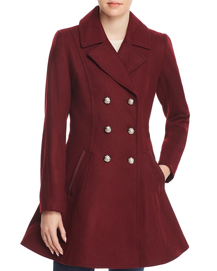 LAUNDRY BY SHELLI SEGAL LAUNDRY BY SHELLI SEGAL DOUBLE-BREASTED BUTTON FRONT MILITARY COAT,LU428562