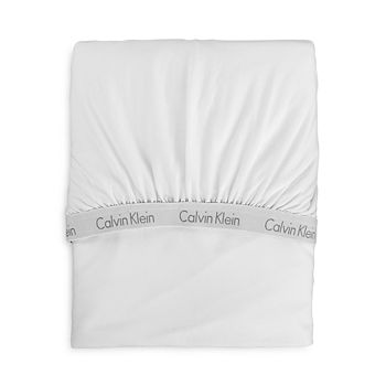 Calvin Klein - Modern Cotton Jersey Body Solid Fitted Sheet, Twin