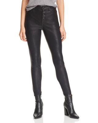 faux leather jeans