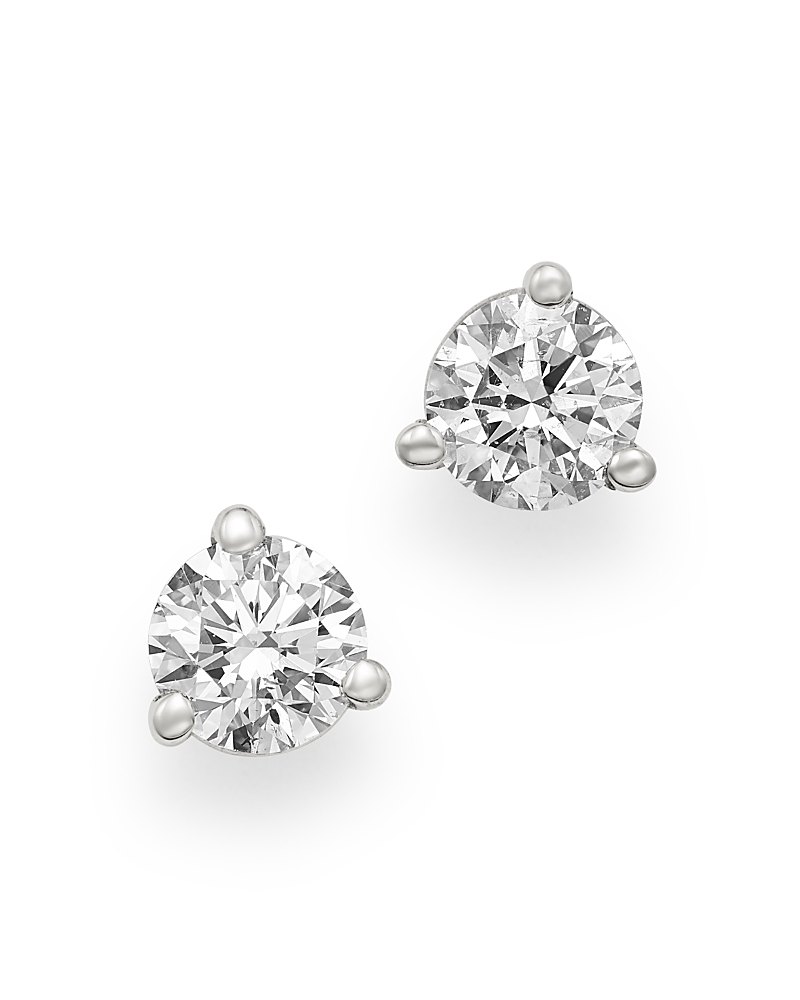 Bloomingdale's Fine Collection Certified Diamond Stud Earrings in 18K White Gold, 0.33 tcw