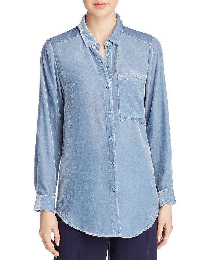 Eileen Fisher Classic Velvet Shirt Bloomingdale s