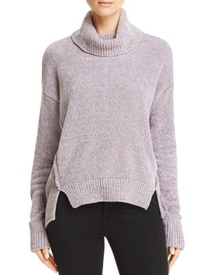 AQUA Chenille Turtleneck Sweater - 100 