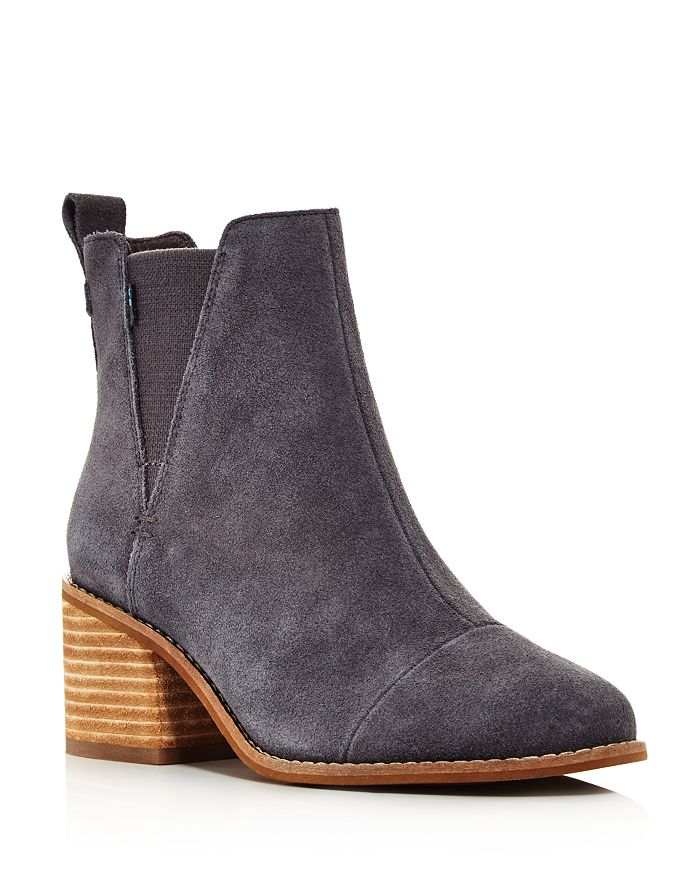 TOMS Women s Esme Round Toe Suede Chelsea Booties Bloomingdale s