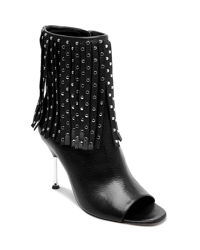 Brian Atwood Women s Sophia Open Toe Studded Fringe High Heel