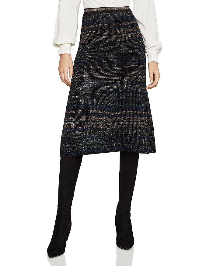 Striped rib knit on sale skirt