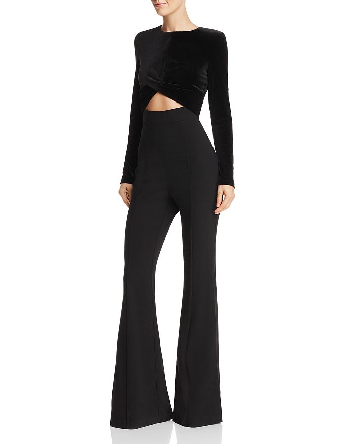 Black halo angie cutout jumpsuit store