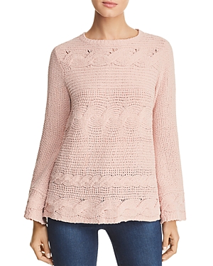 HEATHER B CHENILLE CABLE-KNIT jumper,14203BM