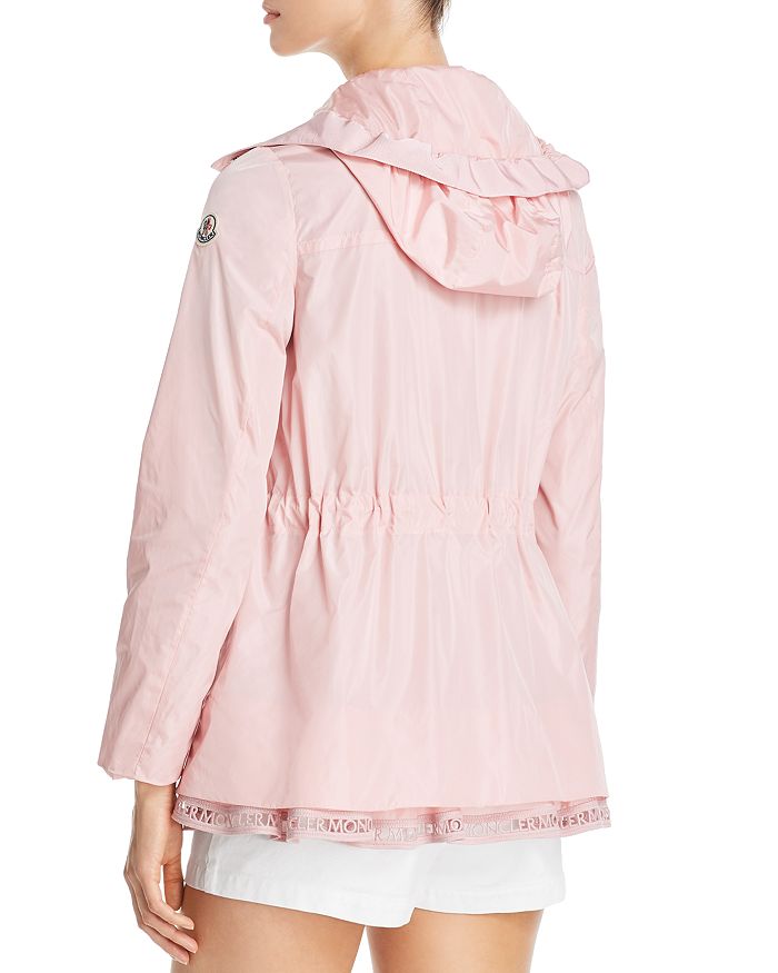 Shop Moncler Loty Logo Trim Rain Jacket In Pink