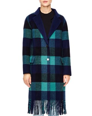 sandro fringe coat