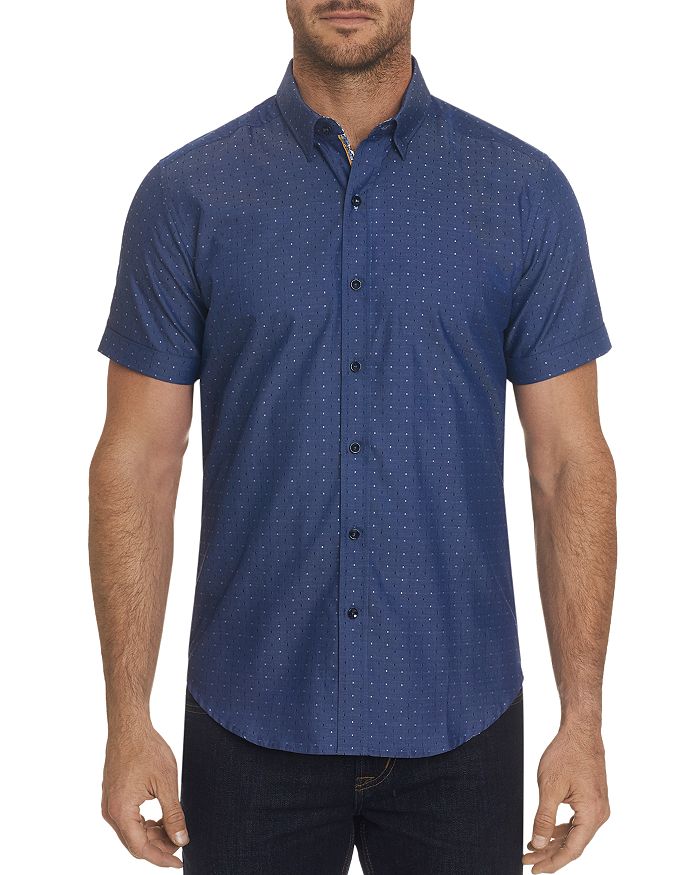 Robert Graham Alban Embroidered Chambray Classic Fit Camp Shirt - 100% ...