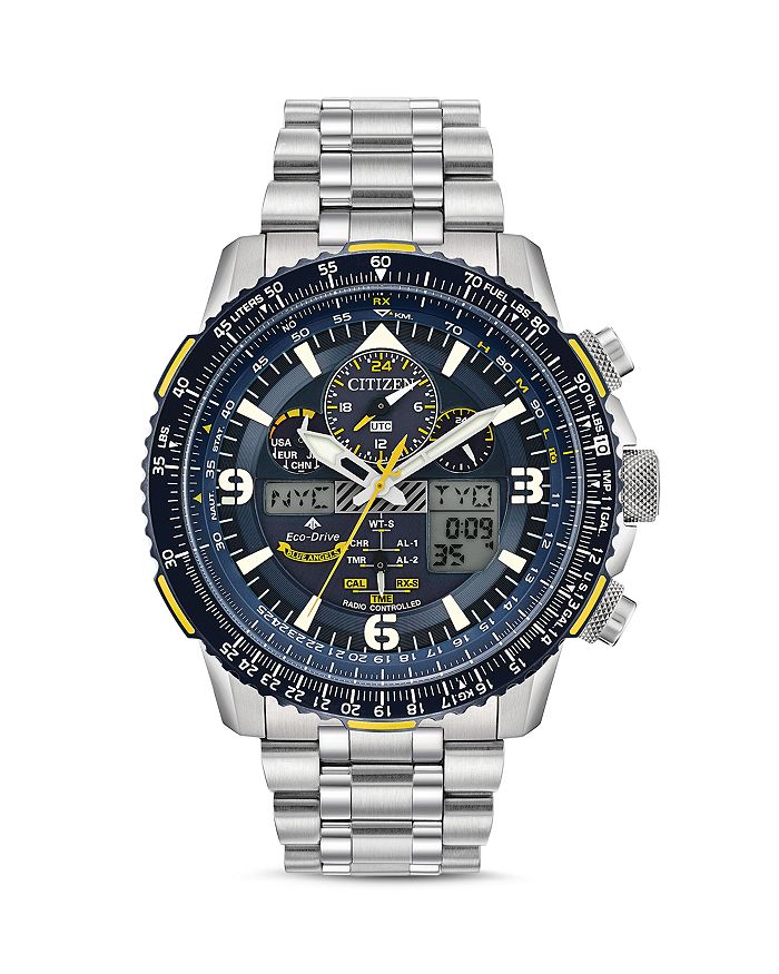 Shop Citizen Promaster Blue Angels Skyhawk A-t Eco-drive Chronograph, 46mm In Black/silver